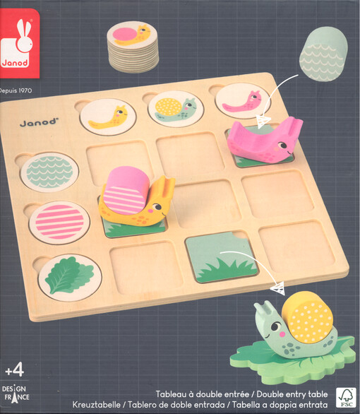 Šneci : tabulka s dvojitým vstupem : vzdělávací hra pro děti