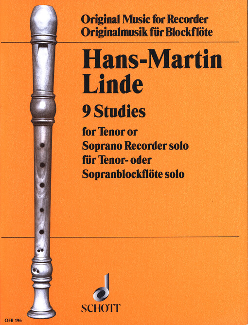 9 Studies - Tenor oder Sopran-Blockflöte