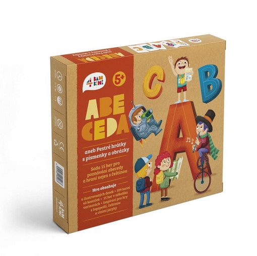 Abeceda, aneb, Pestré hrátky s písmenky a obrázky : sada 15 her pro poznávání abecedy a hraní nejen s češtinou