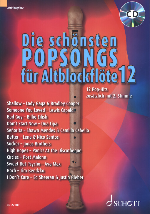 Die schönsten Popsongs für Alt-Blockflöte