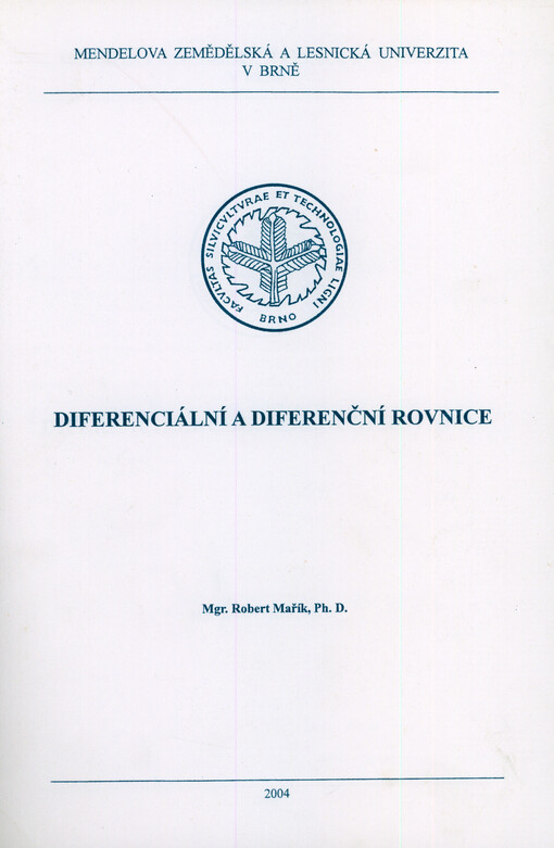 Diferenciální a diferenční rovnice