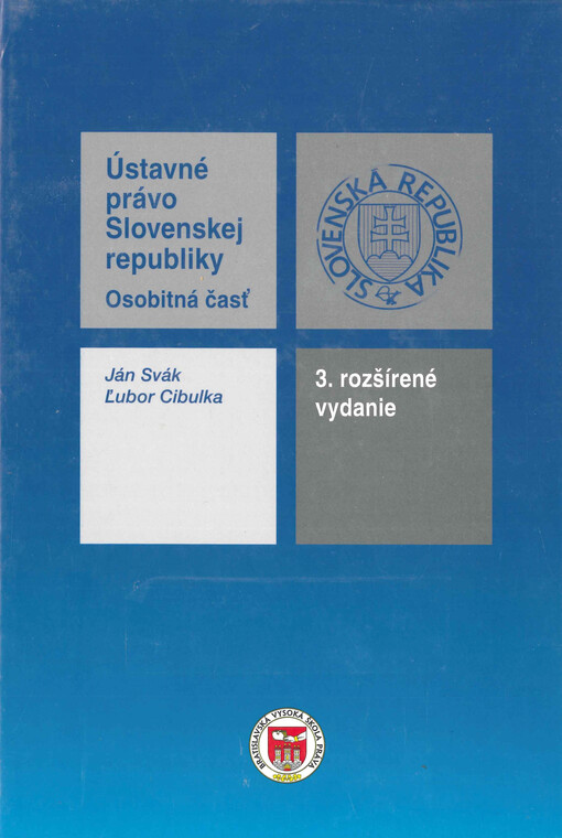 Ústavné právo Slovenskej republiky : osobitná časť