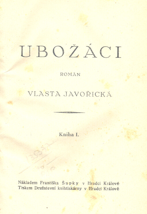 Ubožáci : román. Kniha I.