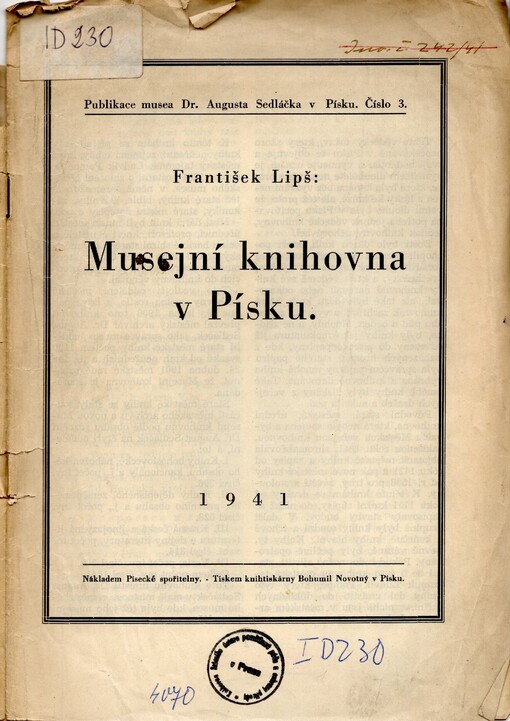 Musejní knihovna v Písku