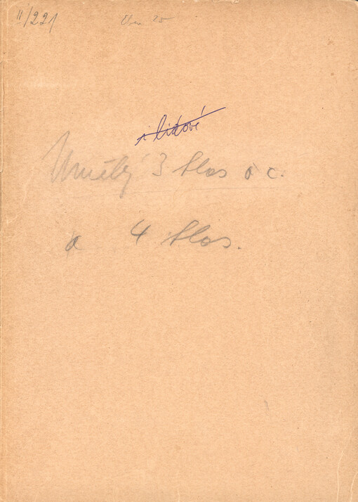 [Trojhlasé a čtyřhlasé umělé písně a cappella]