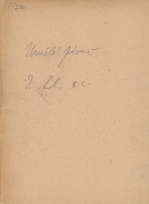 [Dvojhlasé umělé písně a cappella]