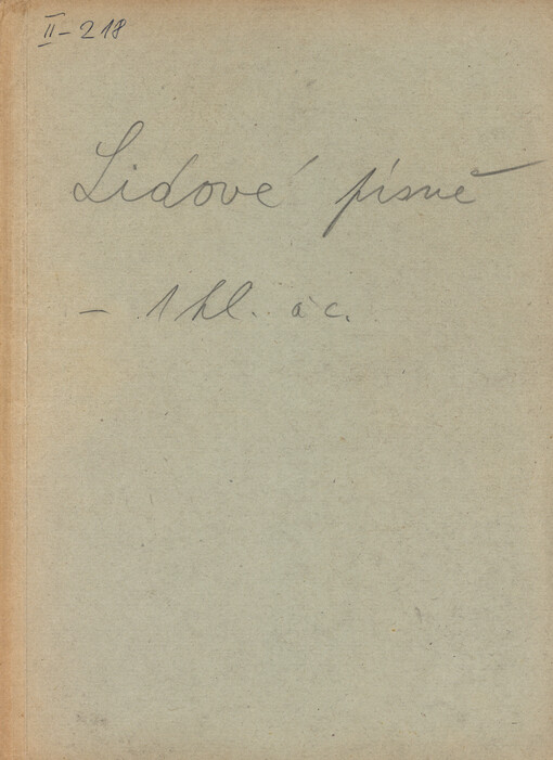 [Jednohlasé lidové písně a cappella]