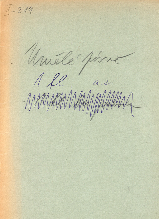 [Jednohlasé umělé písně pro sbory a cappella]