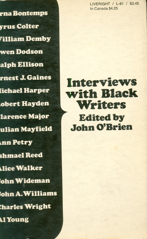 Interviews with black writers