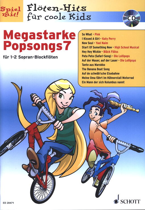 Megastarke Popsongs 7 : 1-2 Sopran-Blockflöten
