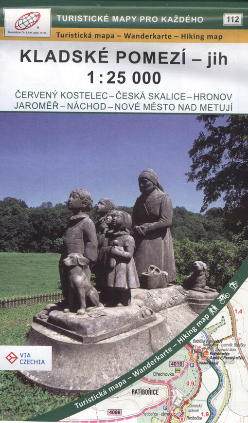 Kladské pomezí - jih : Červený Kostelec - Česká Skalice - Hronov - Jaroměř - Náchod - Nové Město nad Metují : turistická mapa