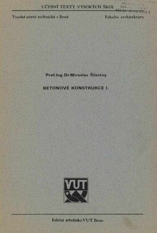 Betonové konstrukce I