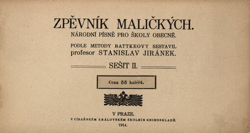 Zpěvník maličkých : národní písně pro školy obecné. Sešit II