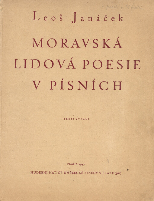 Moravská lidová poesie v písních