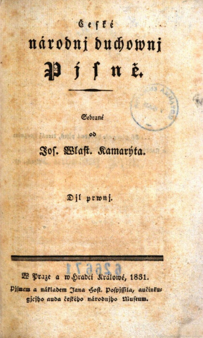České národnj duchownj Pjsně