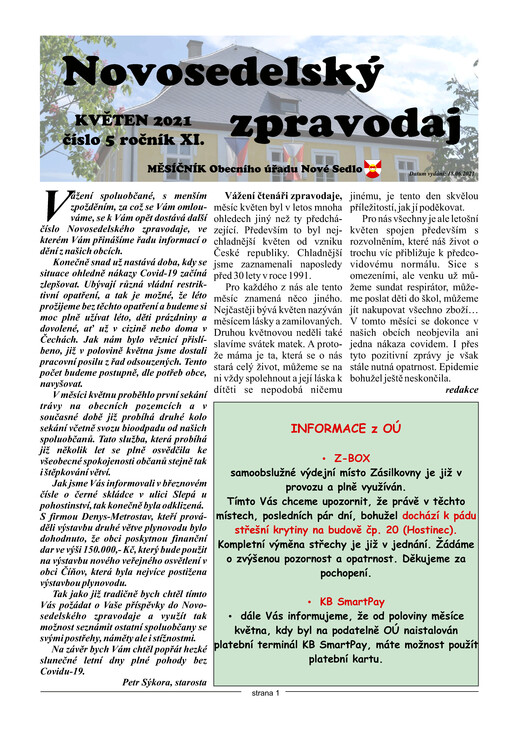 Novosedelský zpravodaj