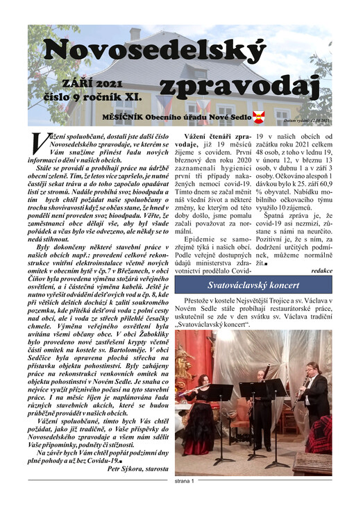 Novosedelský zpravodaj