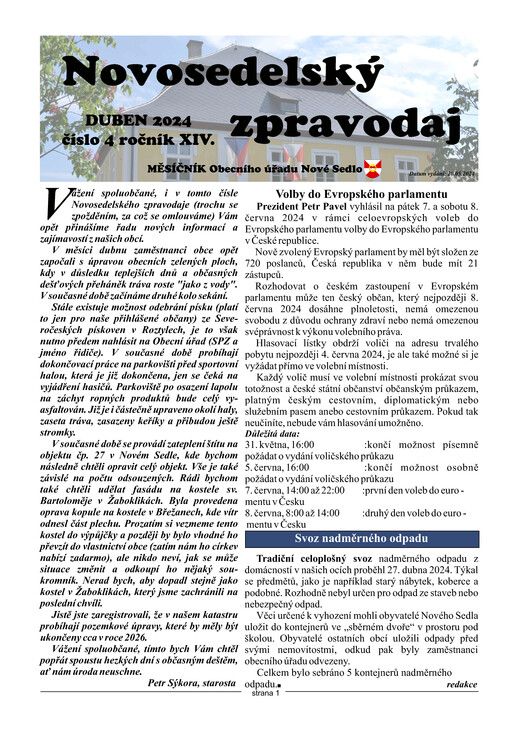 Novosedelský zpravodaj