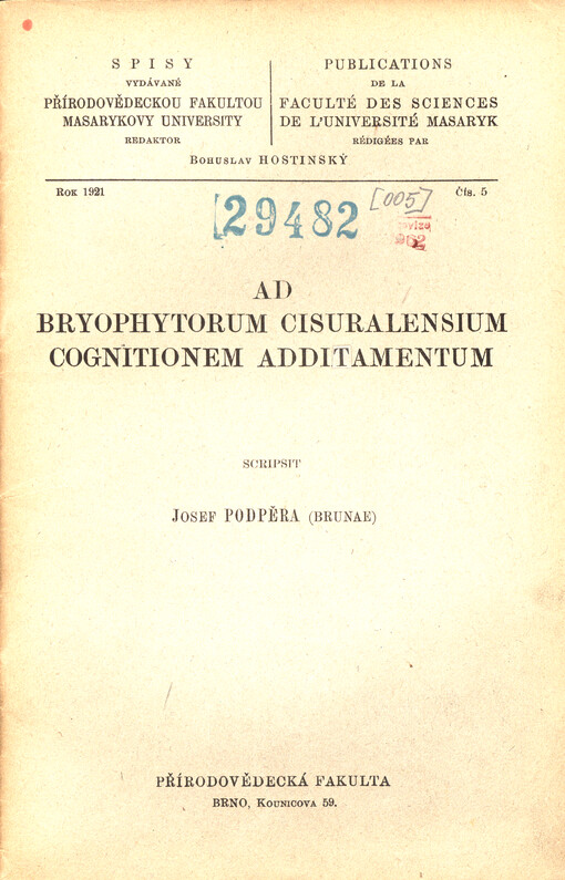 Ad bryophytorum cisuralensium cognitionem additamentum