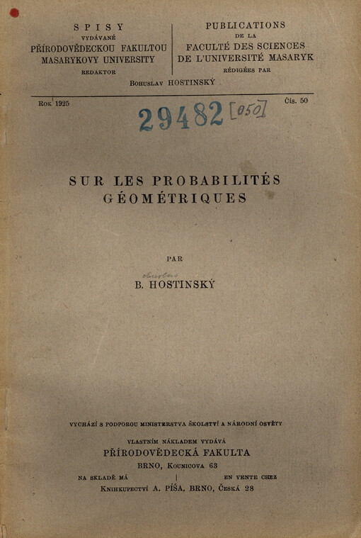Sur les probabilités géométriques