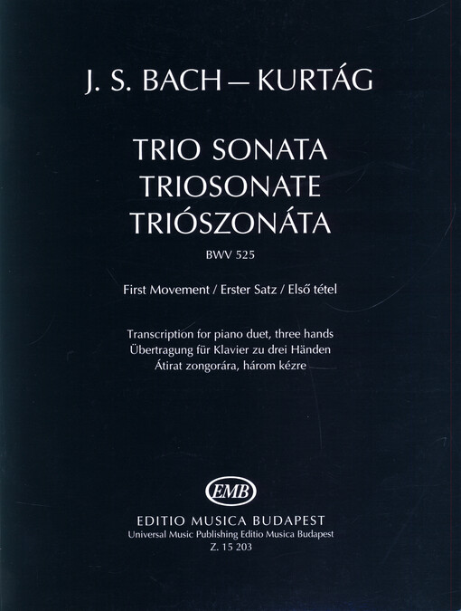 Trio Sonata BWV 525 : First movement : Transcription for piano duet