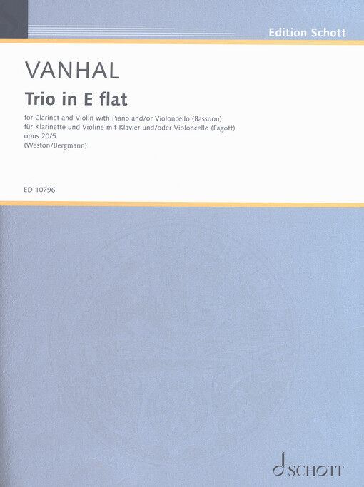 Trio E Flat major : op. 20/5 : clarinet, violin and piano; cello