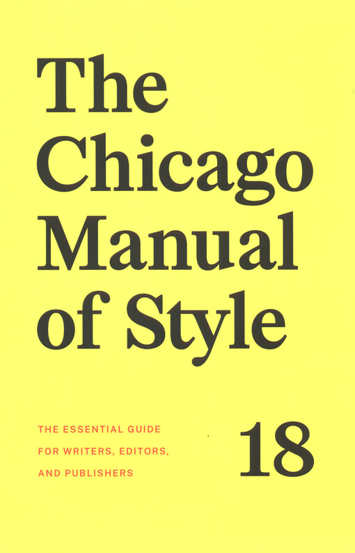 The Chicago manual of style