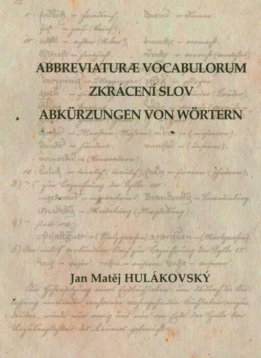 Abbreviaturæ vocabulorum = Zkrácení slov = Abkürzungen von Wörtern