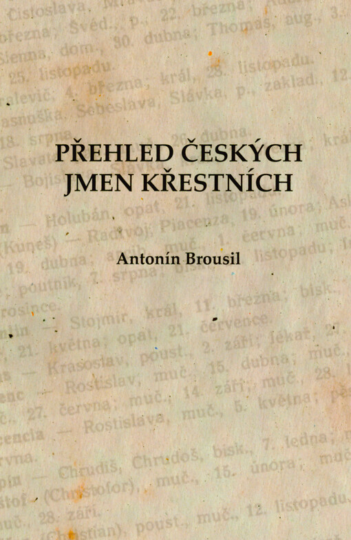 Přehled českých jmen křestních
