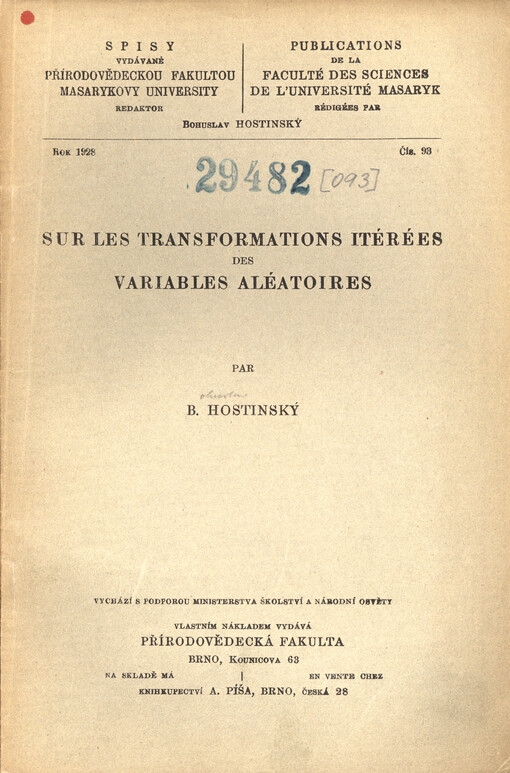 Sur les transformations itérées des variables aléatoires