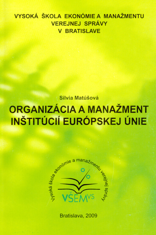 Organízácia a manažment inštitúcií Európskej únie