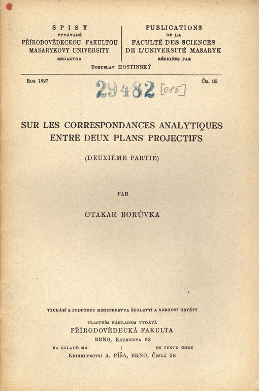 Sur les correspondances analytiques entre deux plans projectifs. Deuxième partie