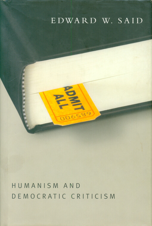 Humanism and democratic criticism