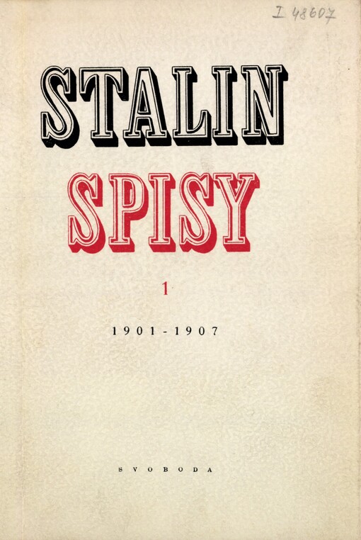 Spisy.Sv. 1,1901-1907, Sv. 1, 1901-1907