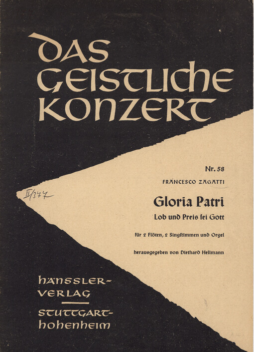 Gloria Patri : Lob und Preis sei Gott : für 2 Flöten, 2 Singstimmen und Orgel