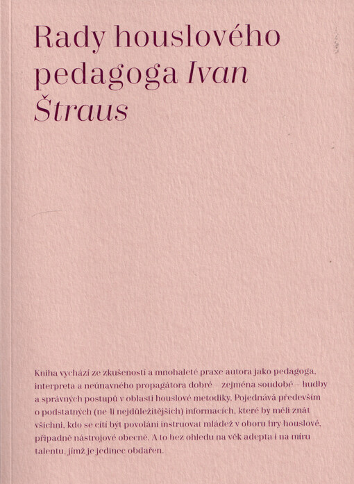 Rady houslového pedagoga : testováno životem