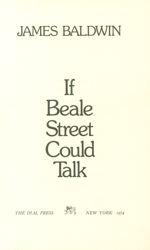 If Beale street could talk