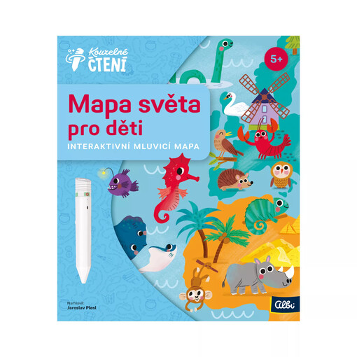 Mapa světa pro děti : interaktivní mluvicí kniha / namluvil: Jaroslav Plesl ; text: Miroslav Klíma ; ilustrace: Edit Hajdu