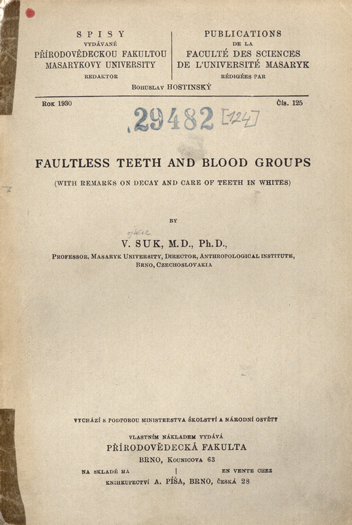Faultless teeth and blood groups : with remarks on decay and care of teeth in whites