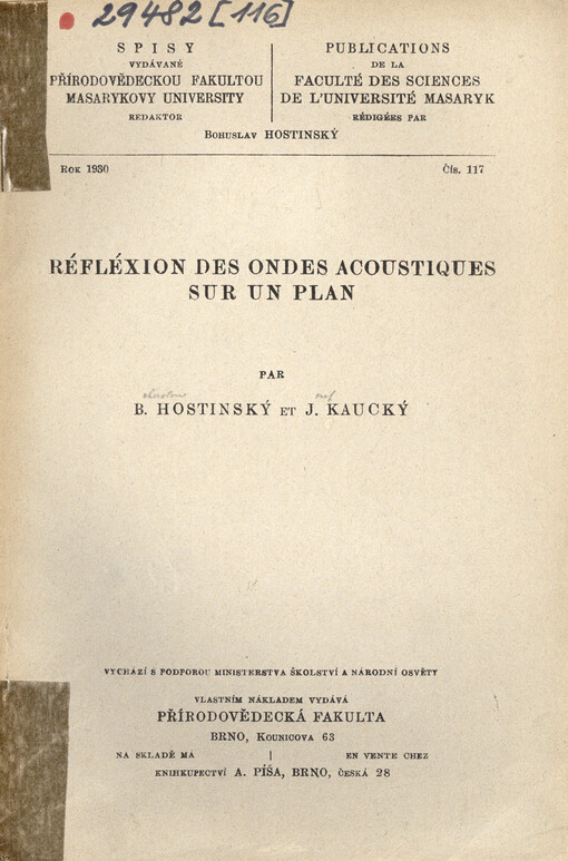 Réfléxion des ondes acoustiques sur un plan