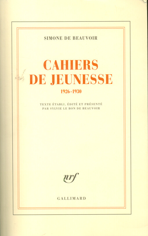 Cahiers de jeunesse : 1926-1930