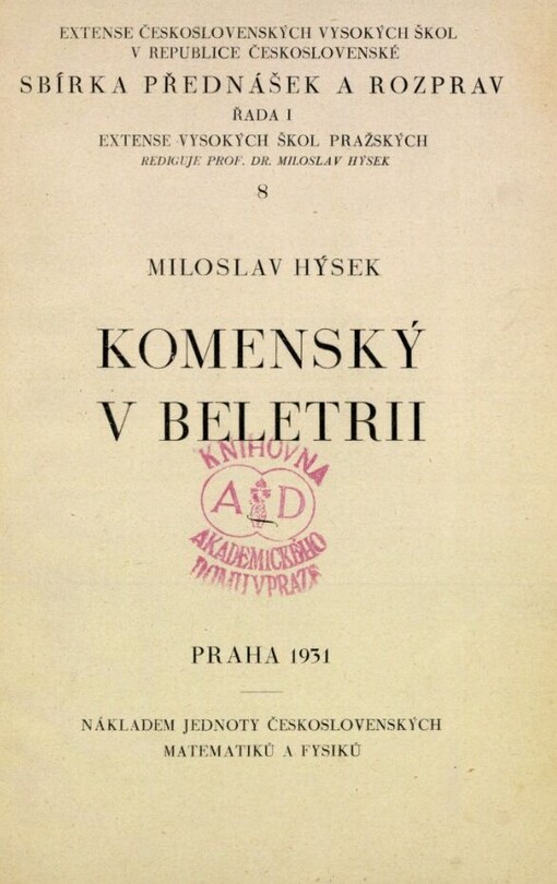 Komenský v beletrii