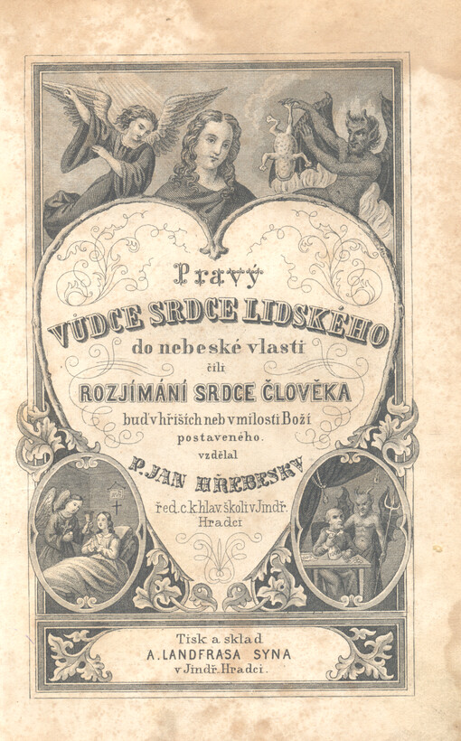 Pravý vůdce duše do nebeské vlasti, čili, Srdce lidské : rozjímání srdce člověka buď v milosti boží neb v hříších se nacházejícího s přiměřenými vroucnými modlitbami ve 12. obrazech vypodobněné