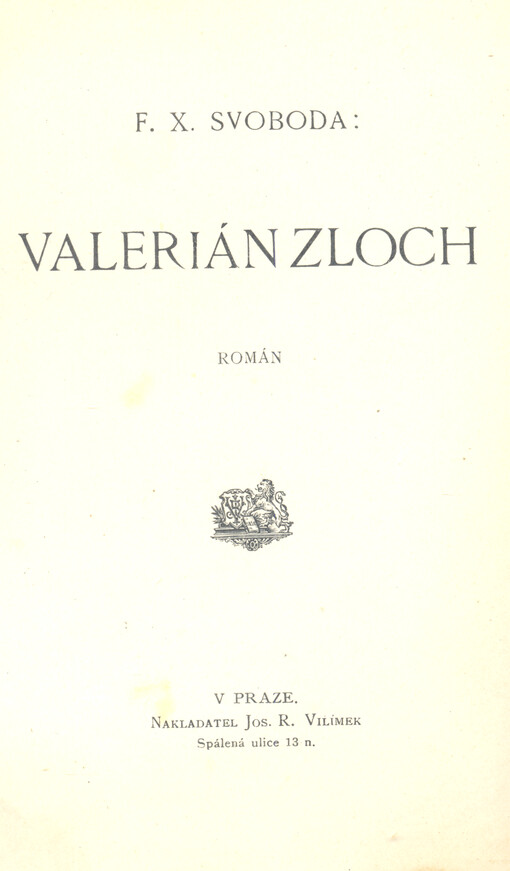 Valerián Zloh : román