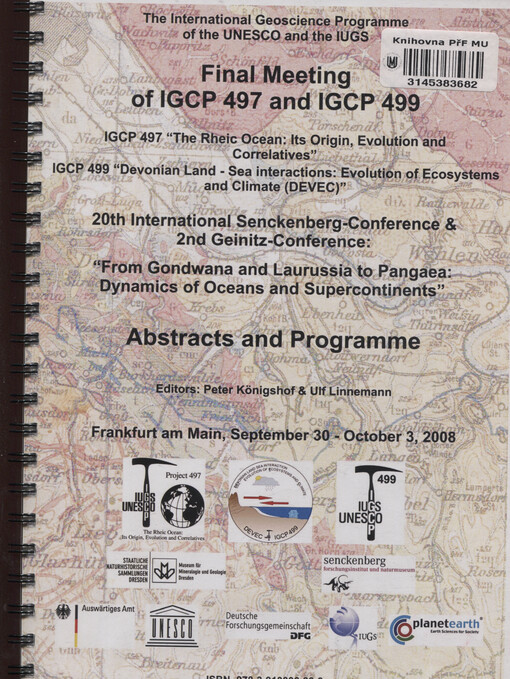 Final meeting of IGCP 497 and IGCP 499 : IGCP 497 