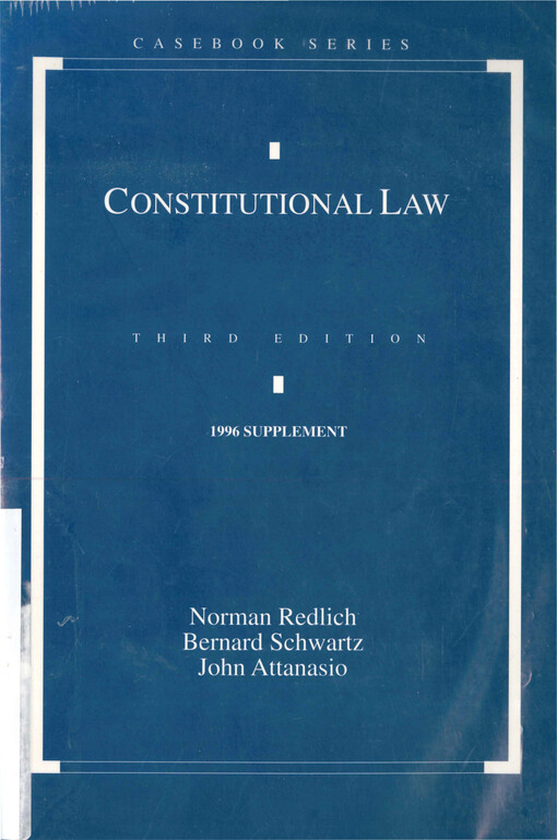 Constitutional law. 1996 Supplement