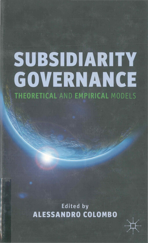 Subsidiarity governance : theoretical and empirical models
