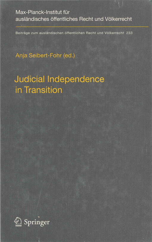 Judicial independence in transition