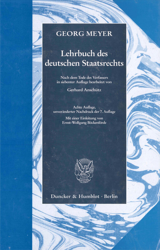 Lehrbuch des deutschen Staatsrechts