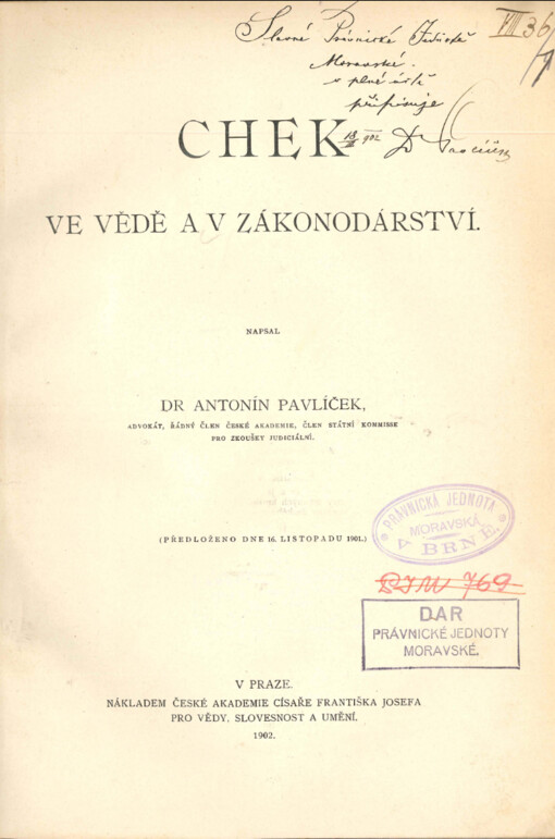 Chek ve vědě a v zákonodárství
